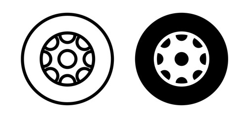 Car wheel Simple vector icons illustrations for graphic design.