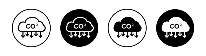 CO2 emissions Simple vector icons illustrations for graphic design.