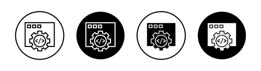 Code optimization Simple vector icons illustrations for graphic design.