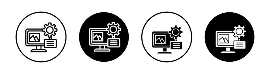 Fototapeta premium Content management Simple vector icons illustrations for graphic design.