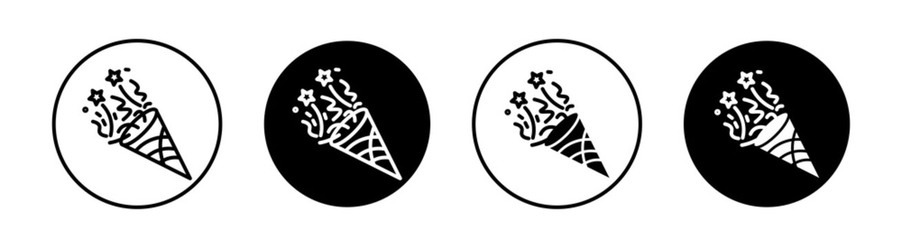 Confetti popper Simple vector icons illustrations for graphic design.