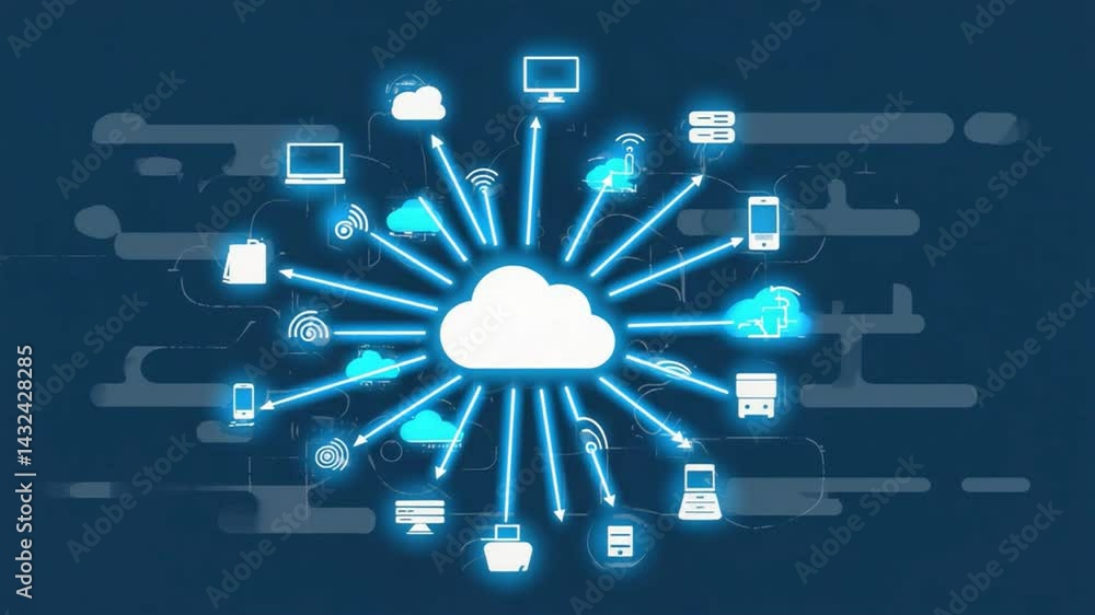 Poster cloud computing network with diverse devices.