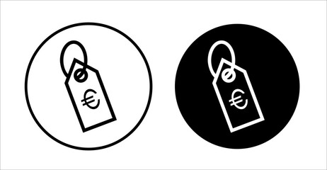 Euro tag Simple vector icons illustrations for graphic design.