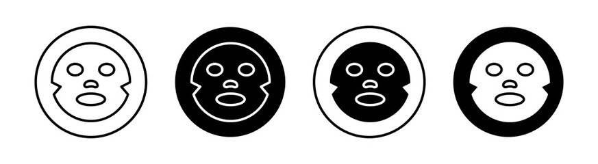Face sheet mask Simple vector icons illustrations for graphic design.