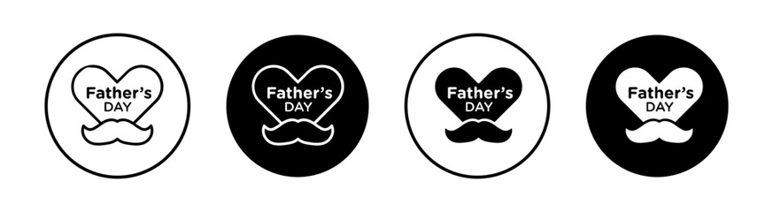 Fathers day Simple vector icons illustrations for graphic design.