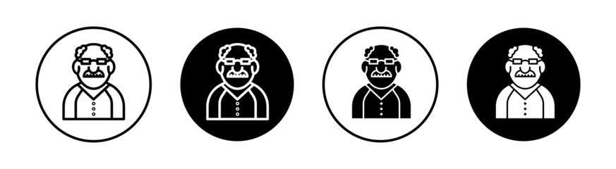 Grandfather Simple vector icons illustrations for graphic design.