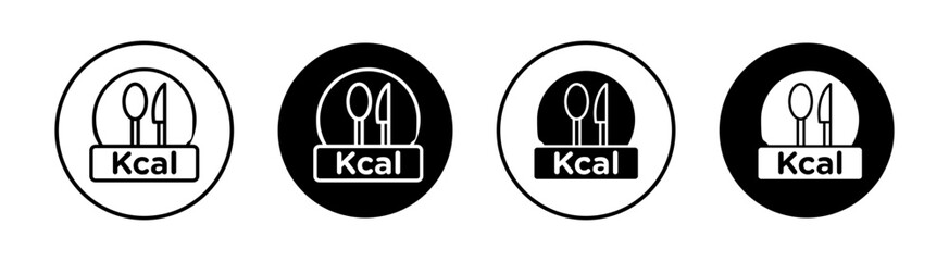 Kcal Simple vector icons illustrations for graphic design.
