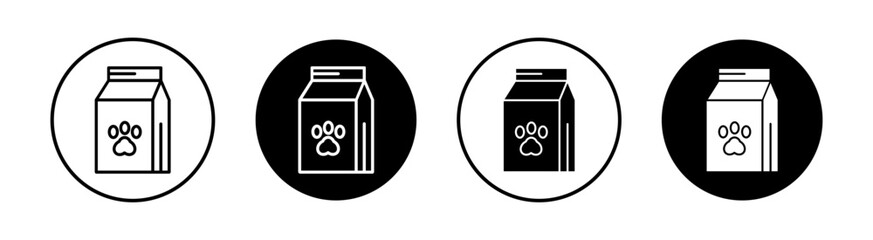 Pet food package Simple vector icons illustrations for graphic design.