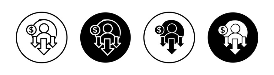 Reduce labor costs Simple vector icons illustrations for graphic design.