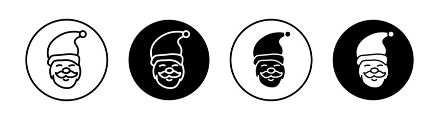 Santa claus face Simple vector icons illustrations for graphic design.