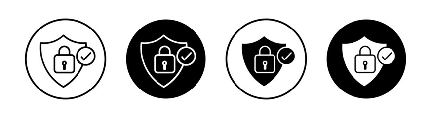 Obraz premium Secure Simple vector icons illustrations for graphic design.