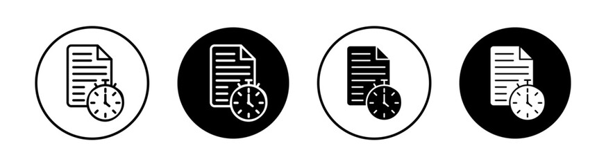 Time management Simple vector icons illustrations for graphic design.