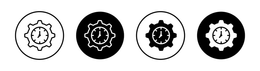 Time management Simple vector icons illustrations for graphic design.