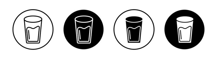 Water glass Simple vector icons illustrations for graphic design.