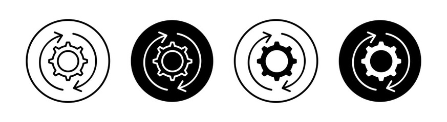 Workflow process Simple vector icons illustrations for graphic design.