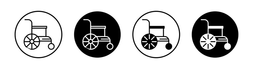 Wheelchair Simple vector icons illustrations for graphic design.