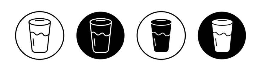 Water glass Simple vector icons illustrations for graphic design.