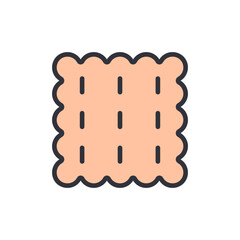 Cookies colored icons, minimalist vector illustration ,simple transparent graphic element .Isolated on white background