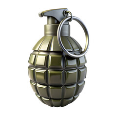 Military Hand Grenade: 3D Render of a Classic Olive Green Frag Grenade
