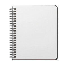  [Transparent Background PNG] Opened spiral blank notebook with shadow 