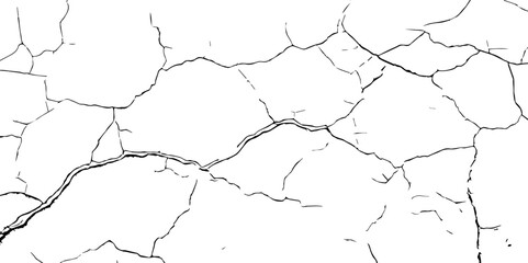 High-Resolution Vector Texture of Dry Cracked Earth with Transparent Background – Grunge Distressed Overlay Featuring Natural Split Lines and Soil Fractures
