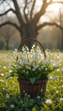 basket with flowers