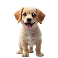 Cute puppy isolated on transparent background PNG