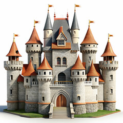 Fototapeta premium Fairytale Castle: Majestic Medieval Architecture Image