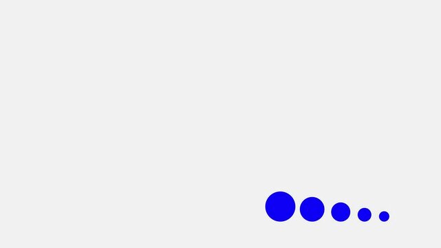 Circle video animaton for video frame with white background and multiple circle loading.