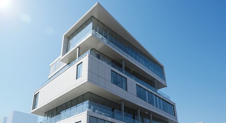 Modern architecture featuring clean lines and glass exterior.