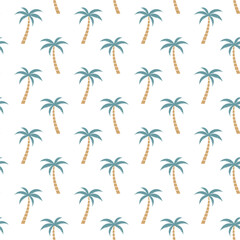 Simple vector palm tree pattern seamless