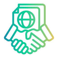 international Line Gradient Icon