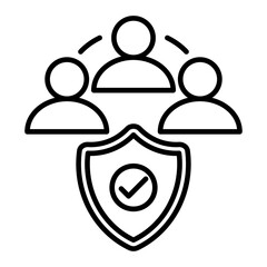 public safety outline icon vector illustration