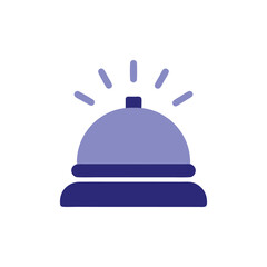 Service Bell Icon Modern Flat Design for Websites