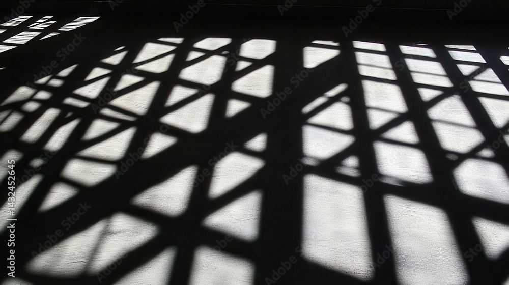 Aufkleber intricate shadow patterns on a light-colored surface.