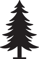 Christmas pine tree vector silhouette