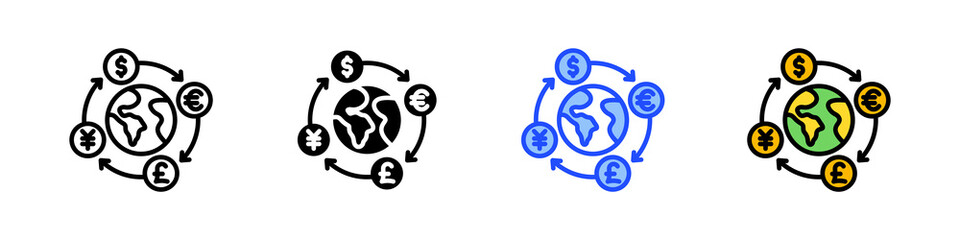 Exchange Icon Collection With Multiple Styles