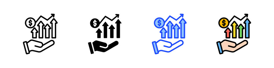 Obraz premium Investment Icon Collection With Multiple Styles