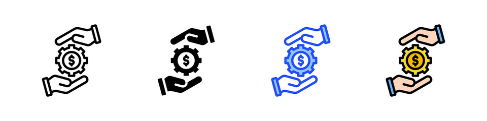 Making Money Icon Collection With Multiple Styles