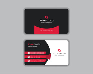 Simple and modern business card design green and white business card design professional business card template Visiting card for business and personal use Vector illustration design.