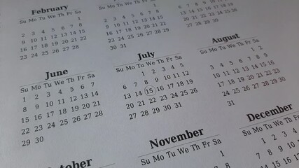 marking 15 July date on the calendar	
