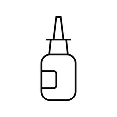 Obraz premium Nasal Spray Bottle Outline Icon
