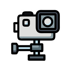 Action Camera Side Mount Icon Design