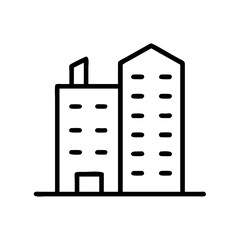 Apartment Highrise Complex Icon Design