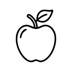Apple Fruit with Leaf Icon Design