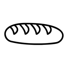 Baguette Bread Loaf Icon Design