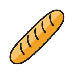Baguette Bread Loaf Icon Design
