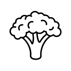Broccoli Floret Whole Head Icon Design