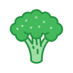 Broccoli Floret Whole Head Icon Design