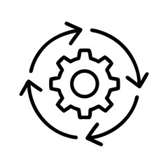 Circular Workflow Management Icon Design